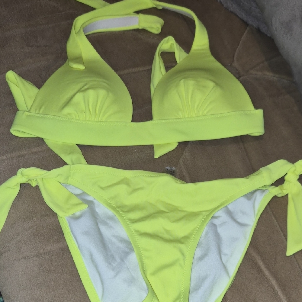 Victoria's Secret Bright neon Yellow bikini set xs